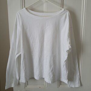 Old Navy White boatneck top cotton like new never worn XL Tall